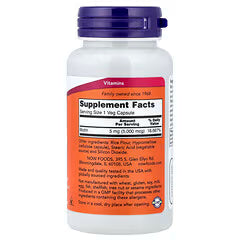 Biotin de NOW, 5000mcg - 60 Capsules