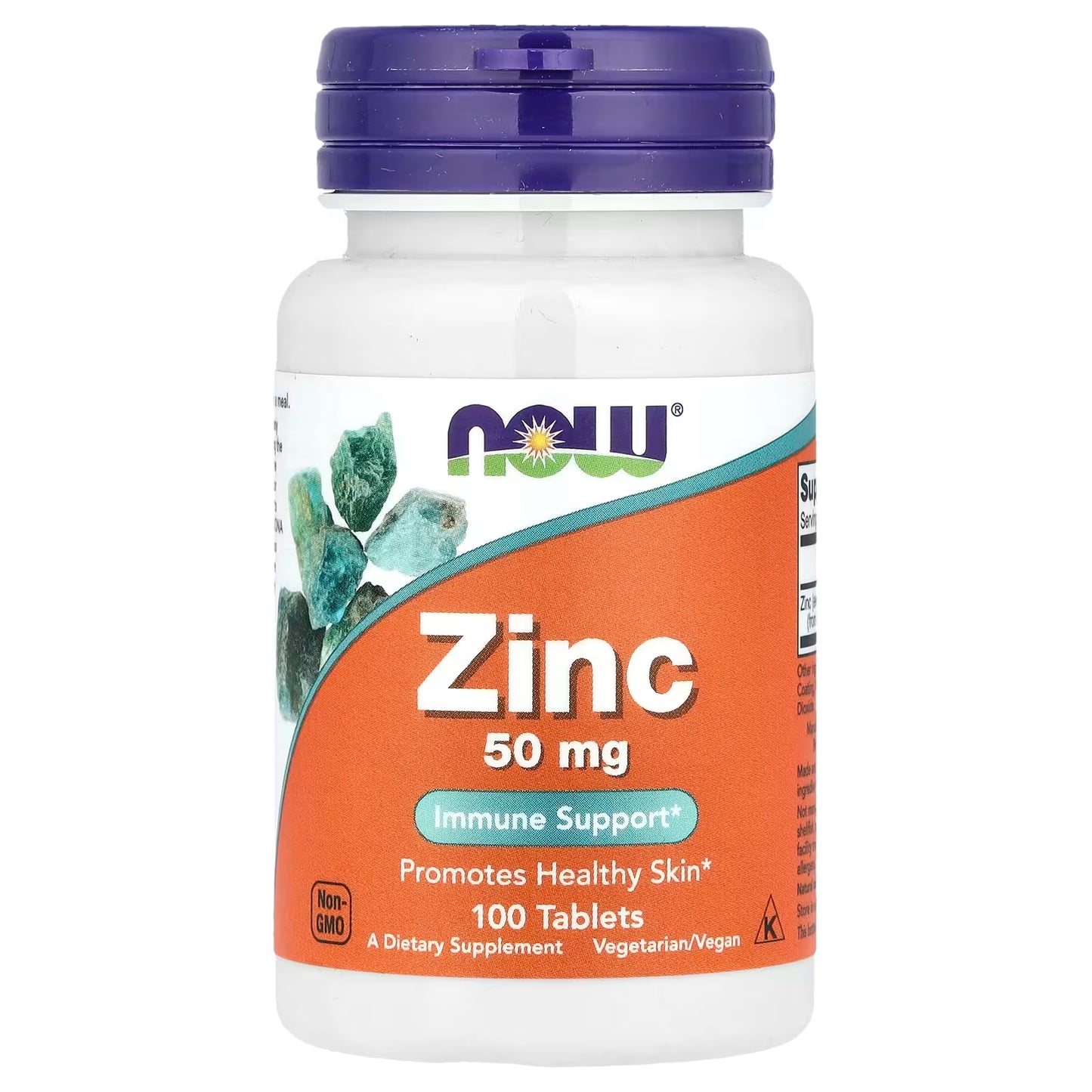 Zinc de NOW, 50mg - 100 Tablets