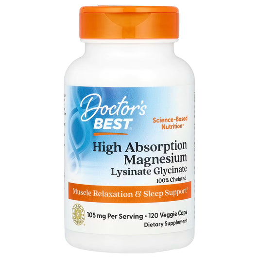 Doctor's BEST Magnesium haute absorption - 120 capsules végétariennes