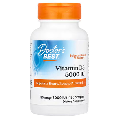 Doctor’s best Vitamine D3 5000 UI -180 gelules