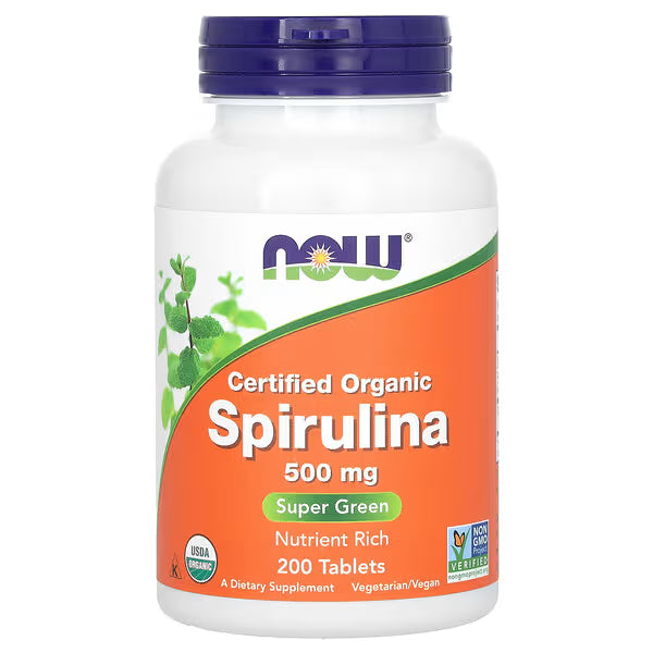 Spirulina de NOW, 500mg - 200 capsules