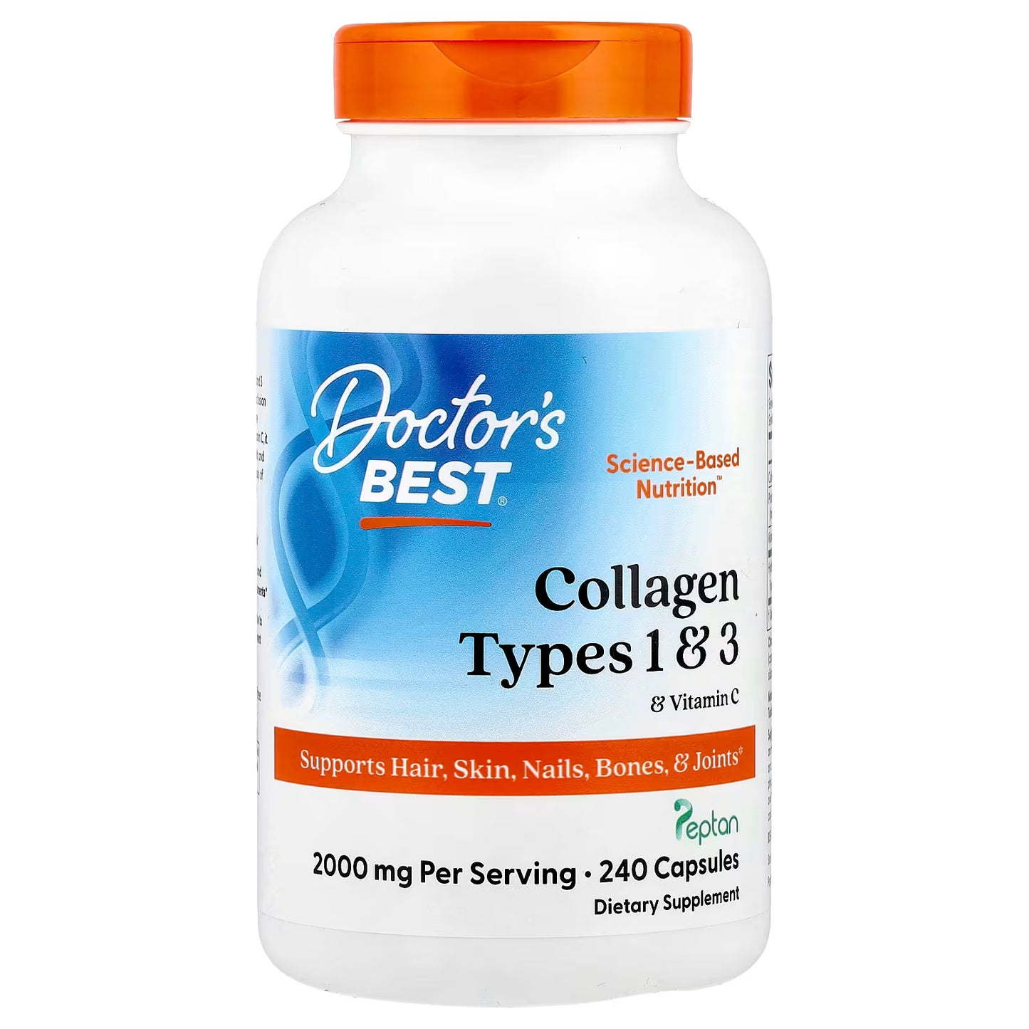 Doctor's BEST Collagen Types 1 and 3 with Vitamin C -- 2000 mg
