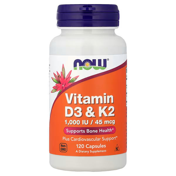 Vitamine D-3 et K-2 de NOW, 120 capsules - 1000IU33